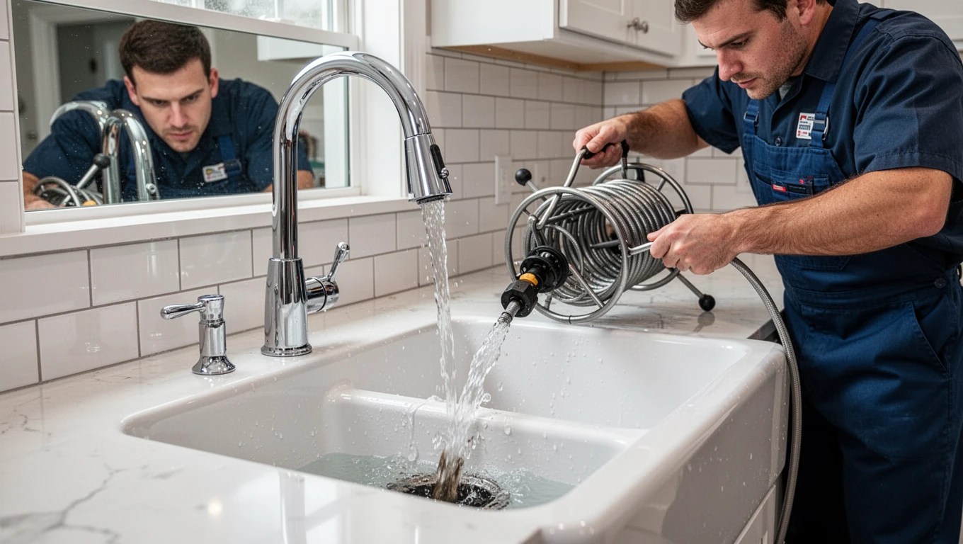 Clogged Kitchen Sink & Drain Clearing